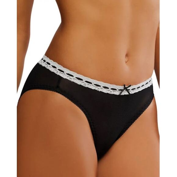 Free People Other - Free People Intimately NWT Black Combo So Sweet Bikini Underwear Size XL